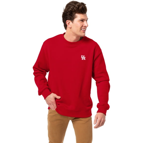 Men's-League Collegiate Wear Red Houston Cougars Essentials 2.0 Pullover Sweatshirt