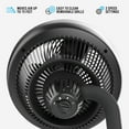 thumbnail image 5 of Vornado 693 Mid-Size Whole Room Air Circulator Pedestal Fan with Adjustable Height, Pivoting Head, 3 Speed Control, Black, 5 of 8