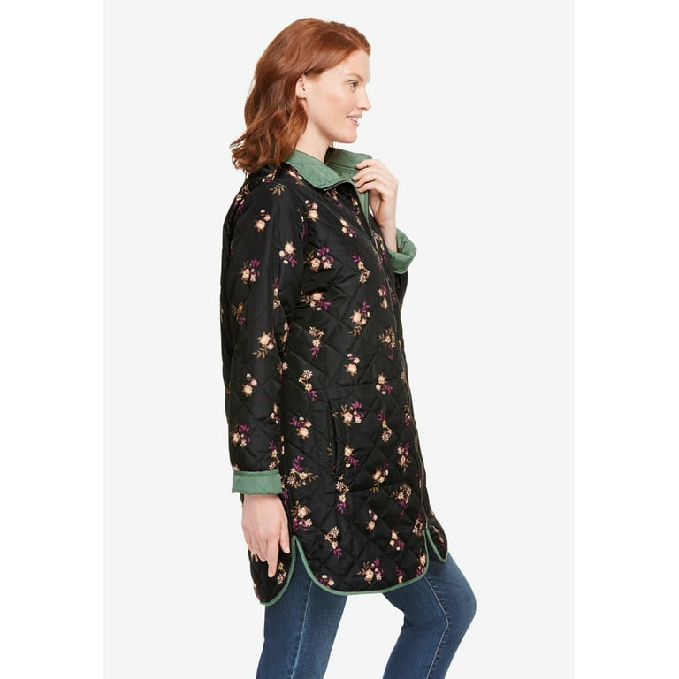 Woman Within Women s Plus Size Reversible Quilted Barn Jacket Jacket