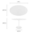 thumbnail image 4 of Pemberly Row Modern / Contemporary 48" Oval Dining Table in White, 4 of 7