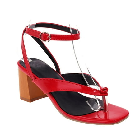 

Penkiiy Fashionable Microfiber Leather High Heels Ladies Summer Sandals