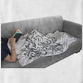 thumbnail image 6 of Teen Room Soft Flannel Fleece Throw Blanket, Be a Super Star Phrase on a Notebook Paper Backdrop with Stars and Crown Print, Cozy Plush for Indoor and Outdoor Use, 60" x 80", Grey White, by Ambesonne, 6 of 6