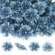 thumbnail image 1 of Uxcell 50 Paquete Cabezas de Flores Artificiales Cabeza de Ciruelo de Seda Falsa Azul, 1 of 7