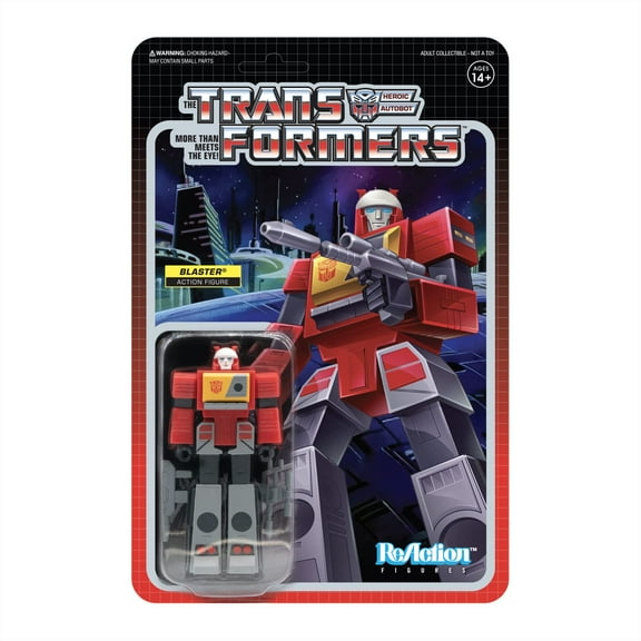 Super7 Transformers Blaster 3.75 in Reaction Figure