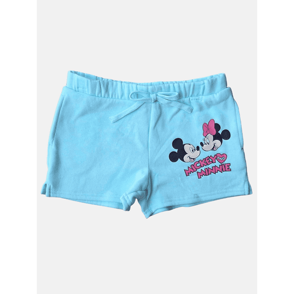 Disney Youth Mickey & Minnie Girls Fleece Short, (Girls) XS-XL