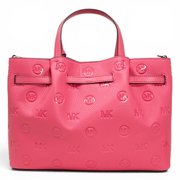 Michael Kors Women’s Carson Medium Logo Debossed Satchel (Hibiscus)