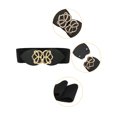 thumbnail image 2 of INSPIRE CHIC Women's Heart-Shaped Stretchy Belts, Interlock Buckle Elastic Waistband for Dresses One Size Black, 2 of 6