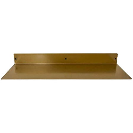 DIY Cartel 24" Floating Metal Wall Shelf - Made In USA, Heavy Duty Steel, Black, Industrial Farmhouse Style