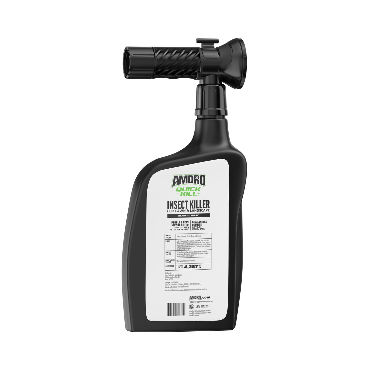 Amdro Quick Kill Outdoor Insect Killer, Kills over 500 Insects, Ready-to-Spray 32 oz Liquid