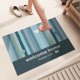 thumbnail image 5 of Alfombra Puerta de Entrada Poliéster Azul Alfombrilla Absorbente de Baño Antideslizante Fácil Cuidado 60cm x 40cm Decoración de Interiores Alfombrilla de Puerta de Inodoro, 5 of 5