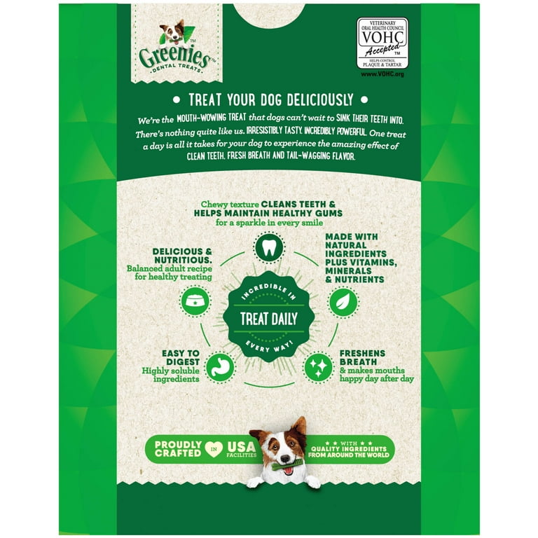 Greenies Regular Original Natural Dental Dog Treats Chewy Snack 27 oz Pack 27 Treats Walmart