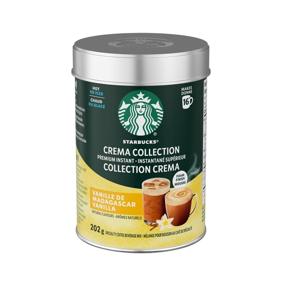 STARBUCKS Crema Collection Madagascar Vanilla Premium Instant Coffee Mix, Enjoy Hot or Iced