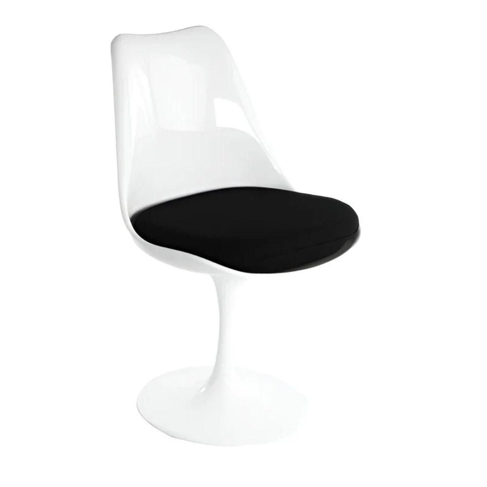 Chaise Tulipe Blanche Céleste Sans Accoudoirs Avec Coussin ENSEMBLE DE 3