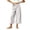 White, variant on Kaemgyyd Wide Leg Pants Casual Wide Leg Capris Pants Side Bow High Waist Trousers Vacation Cropped Clothes(White,X-Large)