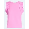 thumbnail image 5 of Free Assembly Women's and Women's Plus Ruffle Trim Mixy Tank Top, Sizes XS-4X, 5 of 5