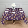 thumbnail image 3 of Purple Skull Sunflower Pattern Square Tablecloth,Waterproof Square Table Cover,Wipeable Spillproof Washable Table Cover for Home Kitchen Party Decor 42"X42"(107x107cm), 3 of 6