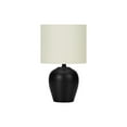 thumbnail image 4 of Monarch Specialties Lighting, 17"h, Table Lamp, Black Ceramic, Ivory / Cream Shade, Transitional, 4 of 5