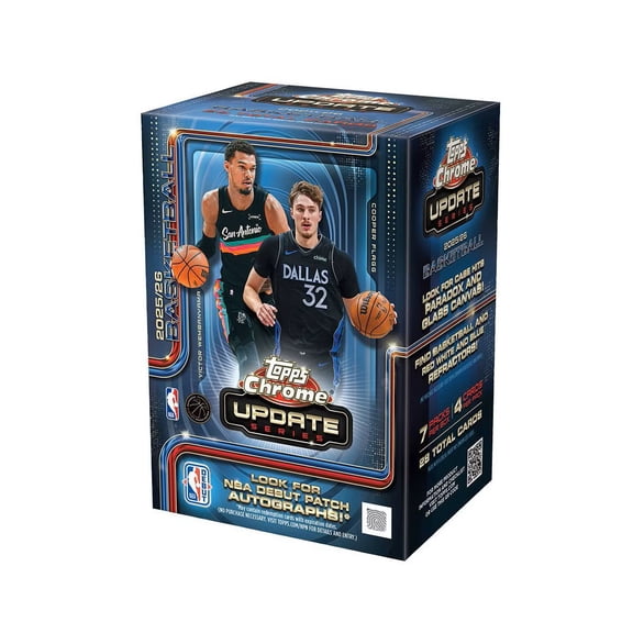2025-26 Topps Chrome Update Series Basketball Trading Cards Sealed Value Blaster Box
