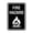 Black, variant on Portrait Round Fire Hazard Sign (Black) - Small