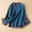 Blue, variant on FamilyThread Womens Long Sleeve Floral Embroidered Blouse Cotton Linen Tops Retro Chinese Frog Button Tees Traditional Mandarin Collar Shirts