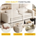 thumbnail image 5 of 93" King Size Sleeper Sofa with  Pull Out Couch Bed, 3 in 1 Folding Convertible with Chaise Lounge and 3 Seat Teddy Sofa Couches with 2 Lumbar Pillows for Living Room,Aprtment, Beige, 5 of 9