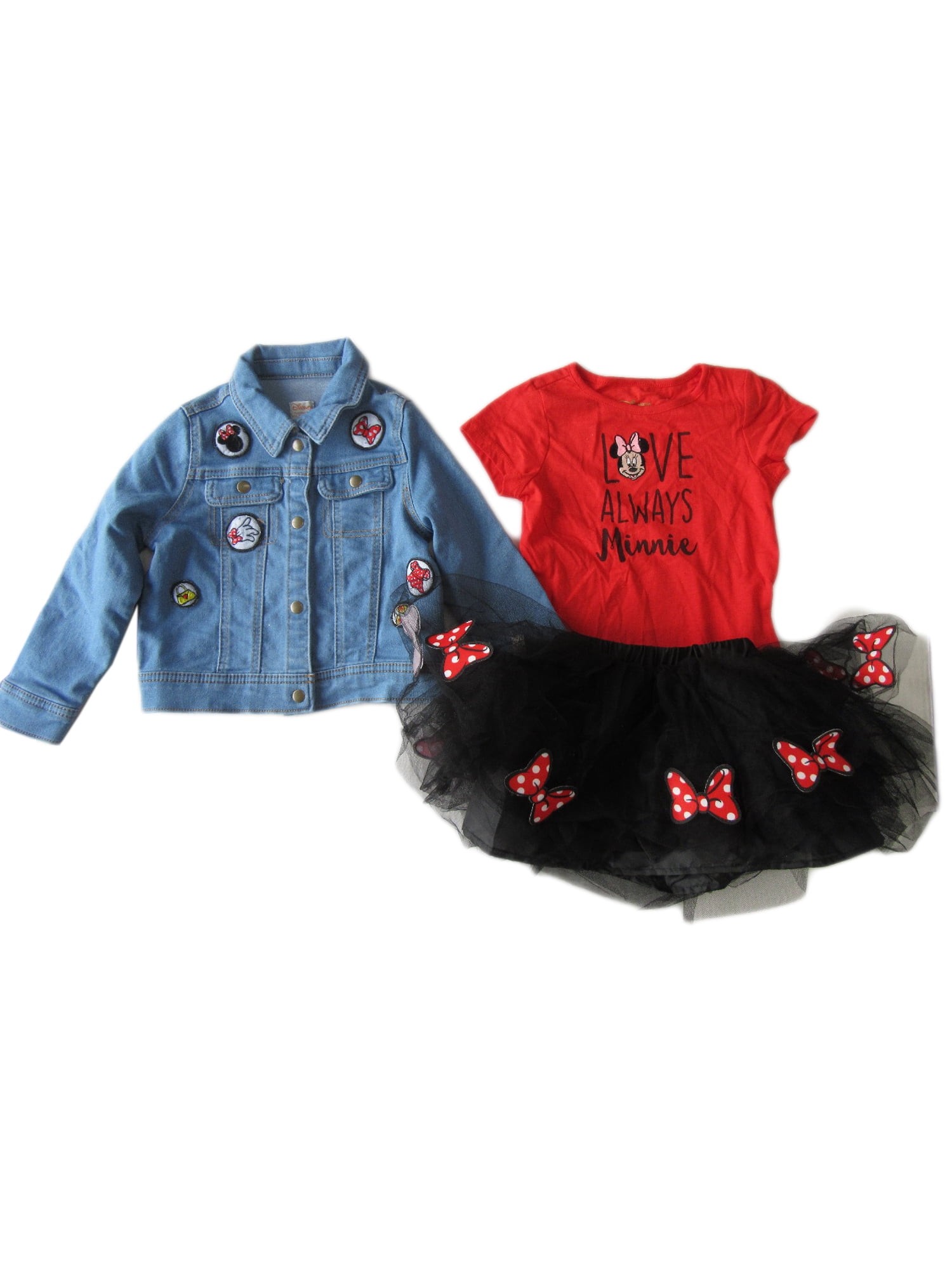 Black Minnie Mouse Denim Jacket Tutu 