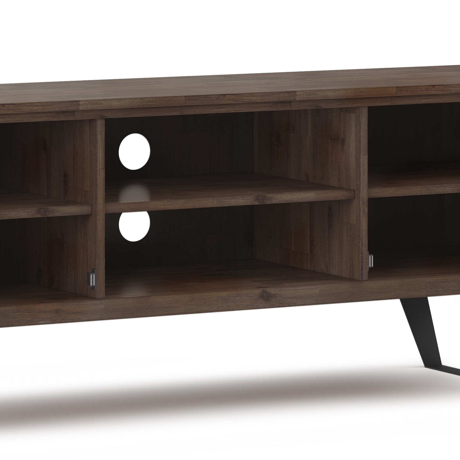 Simpli Home Lowry 63" Solid Wood Modern TV Stand in Rustic Aged Brown - image 5 of 13