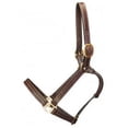 thumbnail image 2 of Gatsby Triple Stitched Leather Halter with O Snap Havana Horse, 2 of 2