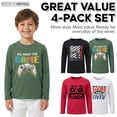 thumbnail image 7 of Brooklyn Vertical Boys' Long Sleeve Crew Neck T-Shirts, 4-Pack, Sizes 6-20, 7 of 7