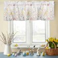 thumbnail image 6 of Valances for Windows Watercolor Country Flowers Leaves Rod Pocket Short Curtain for Bathroom Living Room Bedroom Yellow Red Daisy 1 Panel 54x18in, 6 of 9