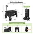 thumbnail image 2 of LUXCOL Collapsible Folding Wagon, Heavy Duty Utility Beach Wagon Cart for Sand with Big Wheels, Adjustable Handle&Drink Holders for Shopping, Camping,Garden, Outdoor and Beach, 2 of 6