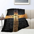 thumbnail image 3 of Christian Cross US American Flag Blanket Religious Decor Throw Blanket Jesus Faith Inspirational Blanket Gifts for Women Men Bedding Warm Soft Fleece Flannel Blanket for Adults Kids 40"x50", 3 of 5