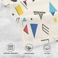 thumbnail image 5 of Yayeee 100% Cotton Hand Towels for Bathroom 16" x 28" Soft Absorbent Kitchen Towel, Retro Triangles, 5 of 7