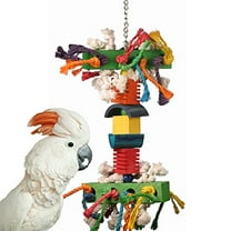Super Bird Creations SB1117 In The Groove Bird Toy - Ideal for Cockatoos and Macaws - Perfect for Chewing, Entertainment, and Boredom Relief - Colorful Groovy Blocks - XL Bird Size, 21" x 10" x 10"