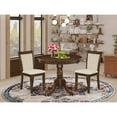 thumbnail image 2 of East West Furniture 3 Pc Dining Set  Consist of a Round Kitchen Table and 2 Parson Chairs, 2 of 7