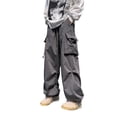 thumbnail image 3 of Pantalones Cargo para Mujer, Pantalones Casuales de Senderismo, Pantalones Holgados Y2K de Cintura Alta con Múltiples Bolsillos Gris M, 3 of 9