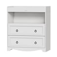 thumbnail image 2 of Hommpa White Changing Table with 2 Large Baby Drawers,Heavy-Duty Diaper Changing Station, White Nursery Dresser Organizer, Kids & Baby Bedroom Furniture, 2 of 10