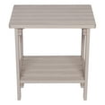 thumbnail image 2 of Shine Company Rectangular Traditional Wooden Indoor/Outdoor Side Table in Gray, 2 of 3