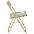 thumbnail image 2 of LeisureMod Lawrence Modern Acrylic Folding Chair With Gold Metal Frame Set of 4 in Amber, 2 of 11