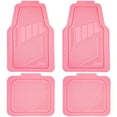 thumbnail image 3 of Heavy Duty Rubber Floor Mats 4-PiecePink Car Mats Full Sets Anti-Slip Waterproof Universal Trim-to-Fit for Car SUV Truck Durable All Weather Automotive Car Mats for Women Girly All Pink, 3 of 10