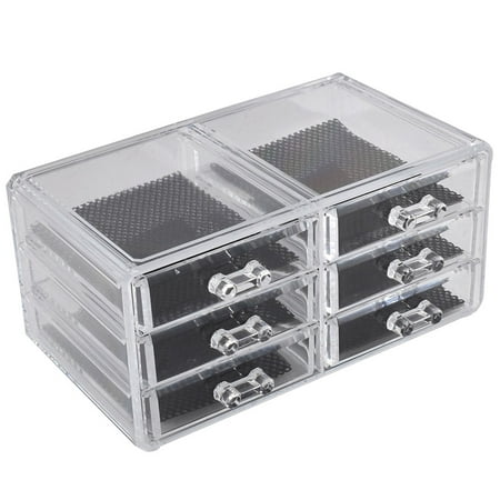 organizer drawer charm acrylic makeup clear storage jewelry box