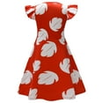 thumbnail image 2 of Girls Princess Red Leaf Dress,Birthday Outfit Party Cosplay Costume, 2 of 5