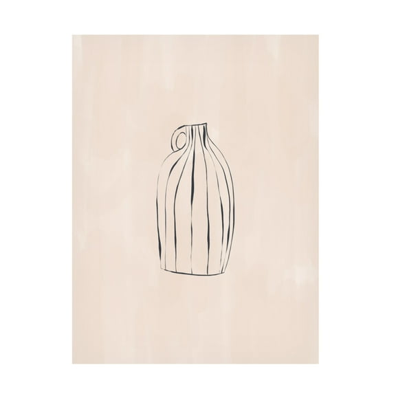 Trademark Fine Art Ivy Green Illustrations Striped Vase Canvas Wall Art