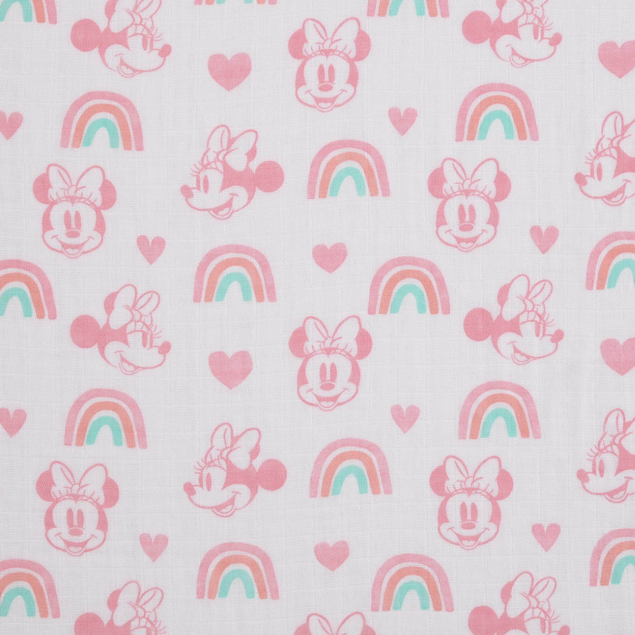Disney Minnie Mouse 3 Piece Muslin Swaddle Baby Blankets