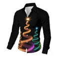 thumbnail image 5 of Yusimy Men's Christmas Long Sleeve Button-Down Shirt - Casual Winter Festival Party Outfit, 5 of 8