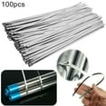 thumbnail image 2 of 100pcs 304Stainless Steel Cable Ties Wrap Coated Self Locking Metal Zip Ties Coated Multi-Purpose Locking Cable Metal Zip Ties, 2 of 8