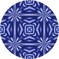 thumbnail image 1 of Ahgly Company Machine Washable Indoor Round Transitional Sky Blue Area Rugs, 3' Round, 1 of 7