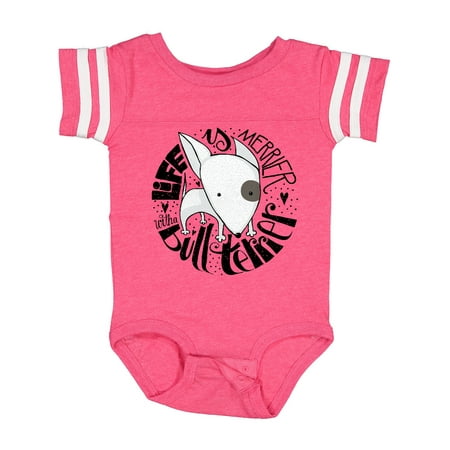 

Inktastic Bull Terrier Dog Puppy Gift Baby Boy or Baby Girl Bodysuit