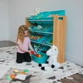 thumbnail image 6 of Humble Crew Skylar Natural and Aqua Toy Storage Organizer with 12 Bins, 6 of 7