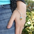 thumbnail image 3 of Cheetah Africa Savannah Silver Plated Bracelet with Antiqued Oval Charm, 3 of 4